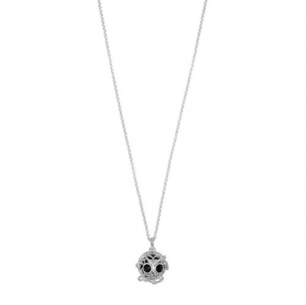 Silver Owl Lava Oil Diffuser Locket